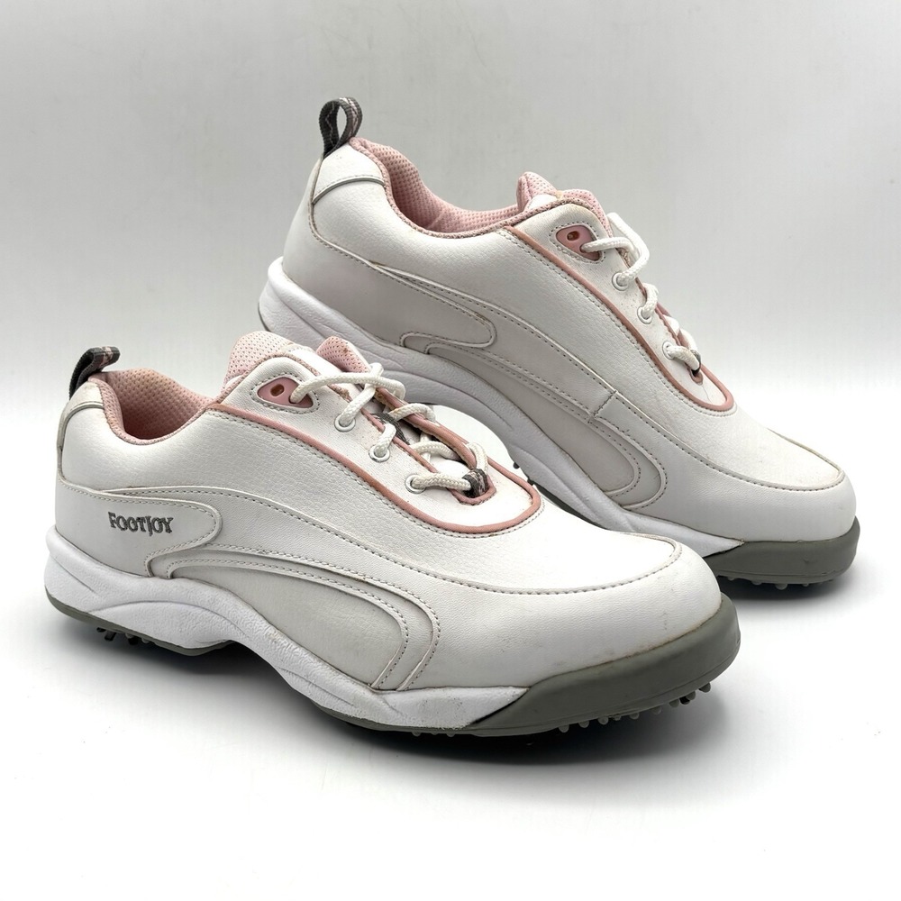 FootJoy GreenJoys Golf Shoes Women's 8.5M White Soft Spikes 040375